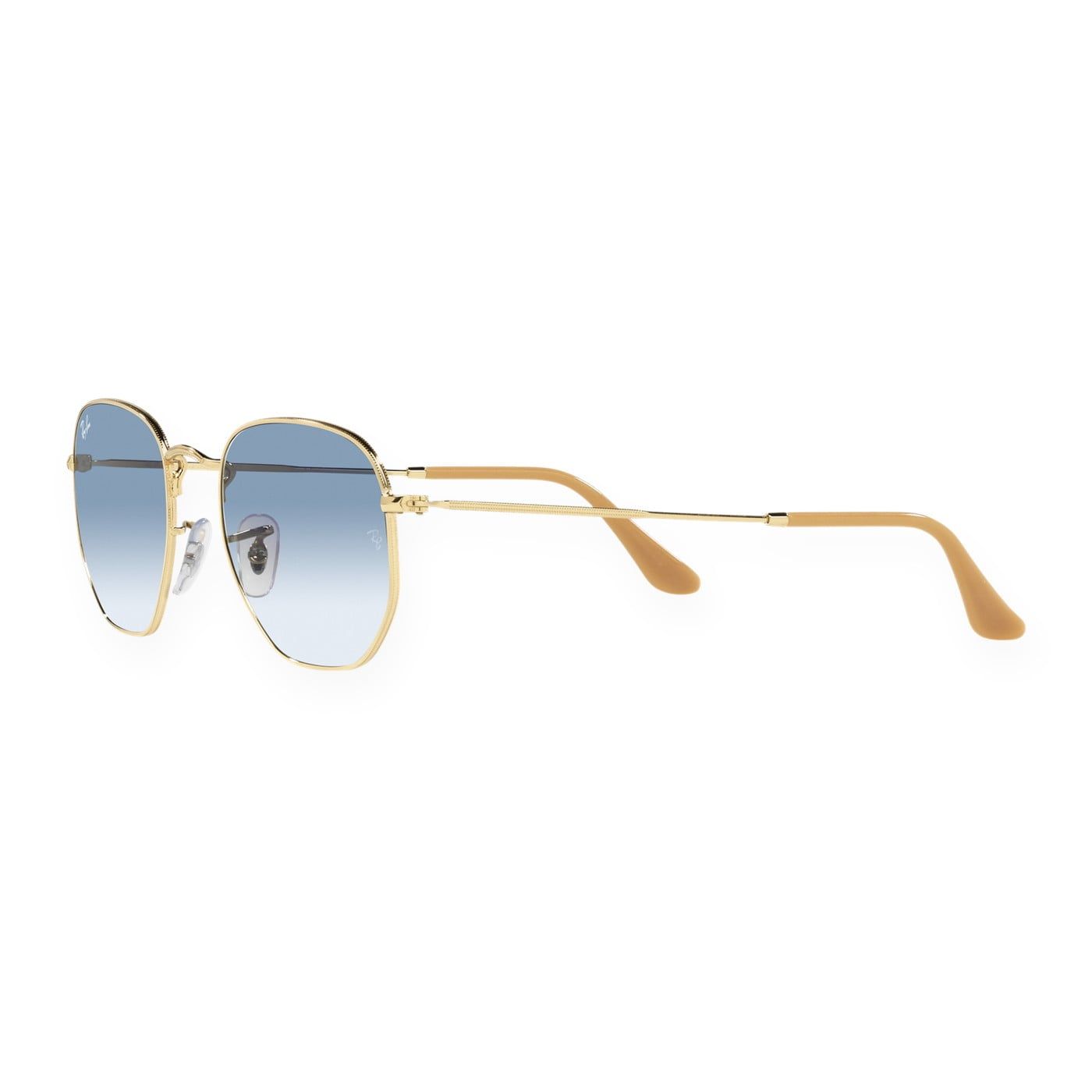 Kính mát Rayban Hexagonal RB3548 001/3F - Vàng Arista bóng, tròng trong chuyển xanh dương