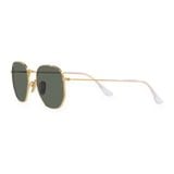 Kính mát Rayban Hexagonal RB8148 921658 - Vàng Legend, tròng xanh lá phân cực