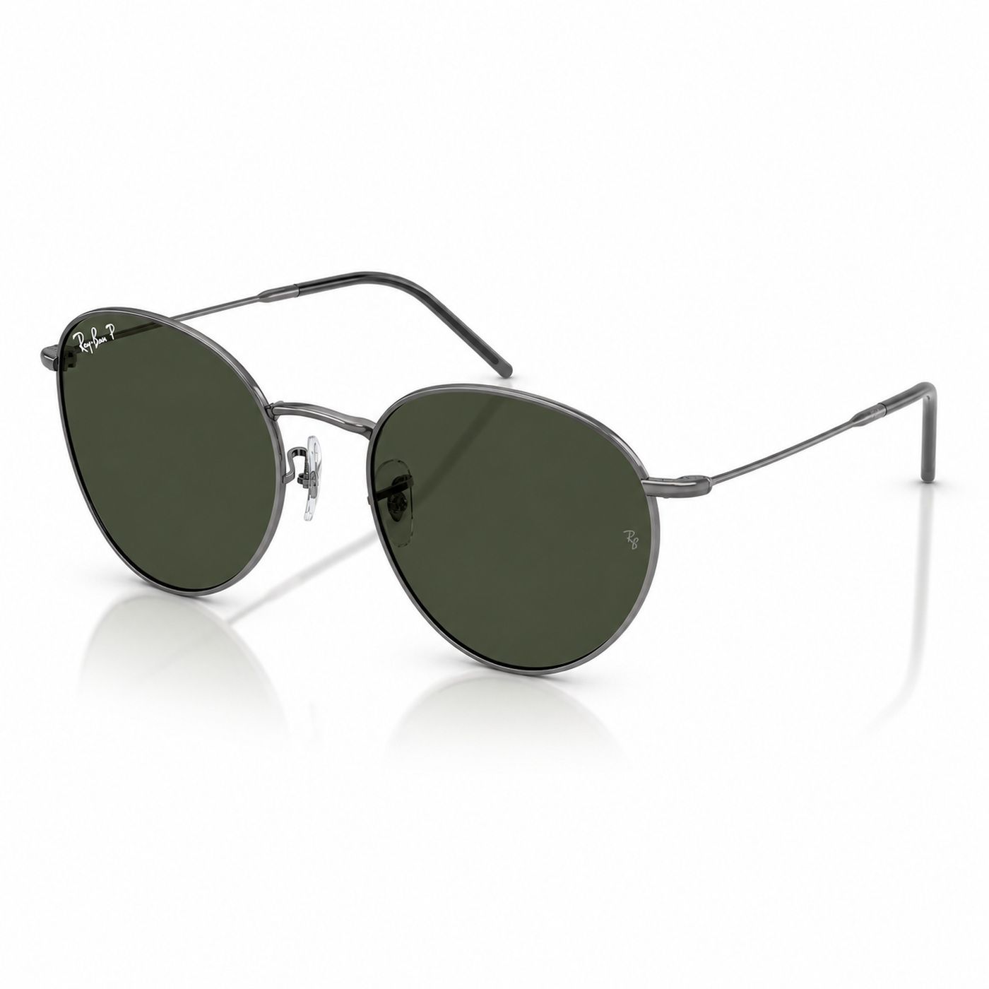Kính mát Rayban Round Reverse RBR0103S 004/9A - Xám gunmetal bóng, tròng xanh lá đậm phân cực