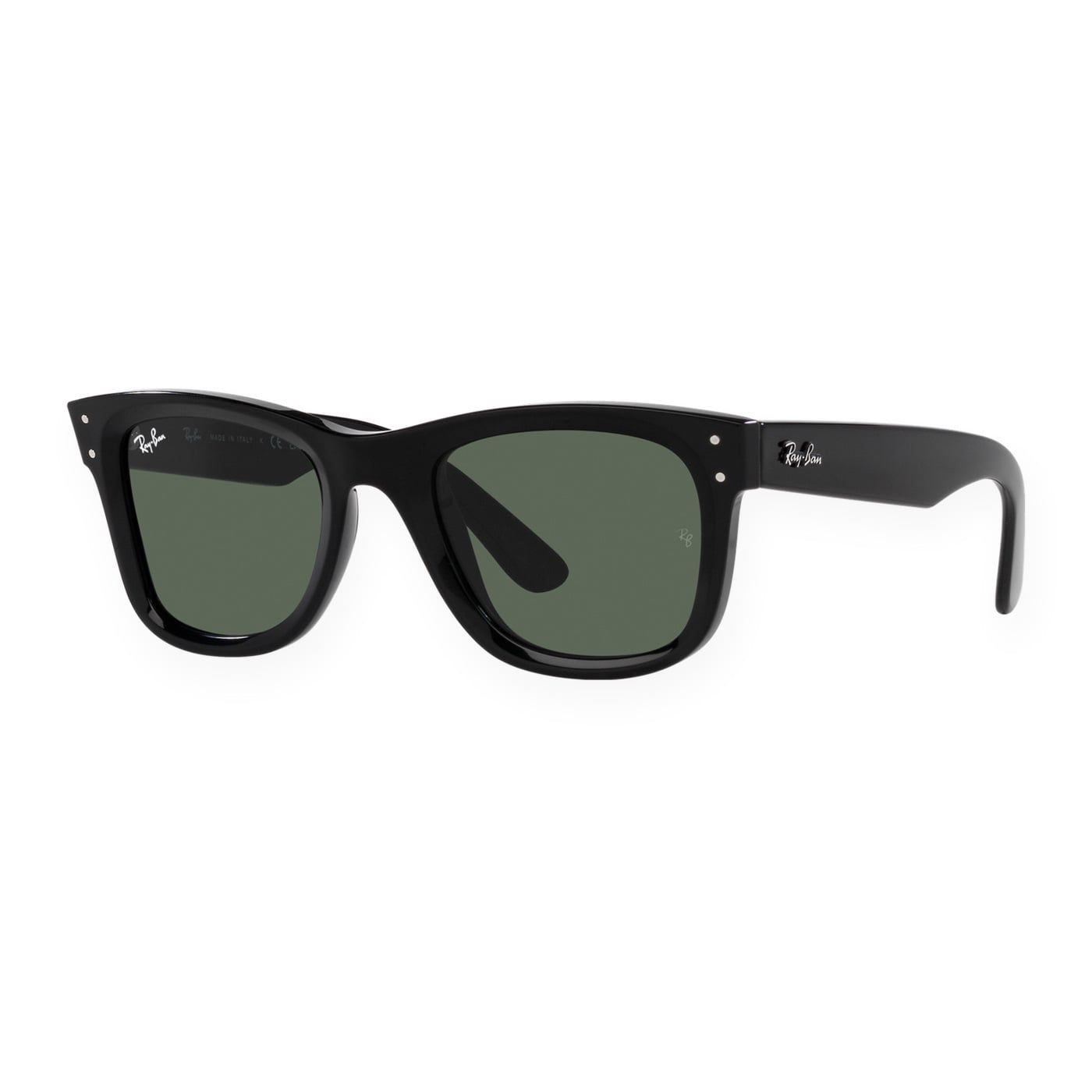 Kính mát Rayban Wayfarer Reverse RBR0502S 6677VR - Đen bóng, tròng xanh lá đậm G-15