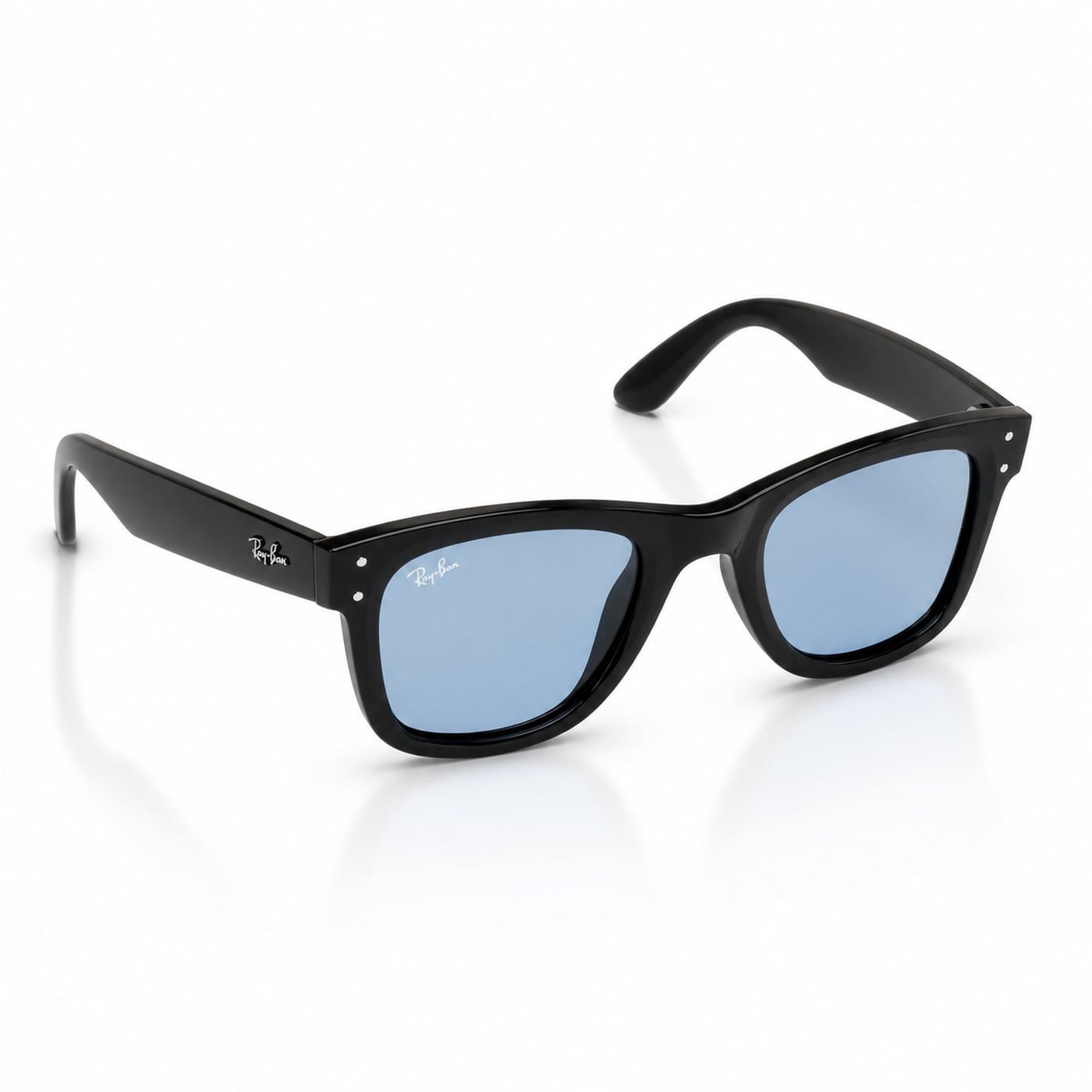 Kính mát Rayban Wayfarer Reverse RBR0502SF 667772 - Đen bóng, tròng xanh dương nhạt