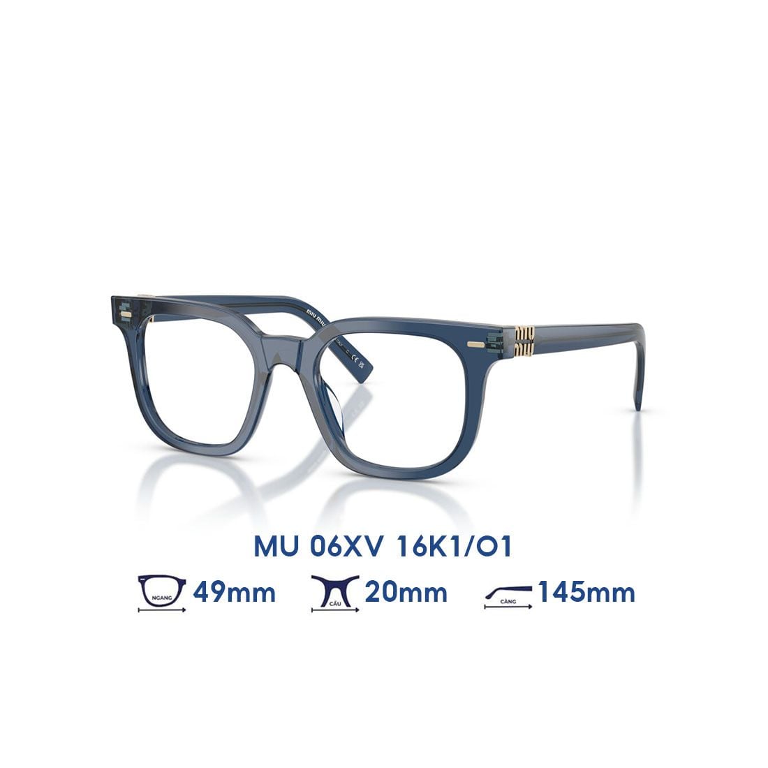Gọng kính MIU MIU MU06XV 16K1O1