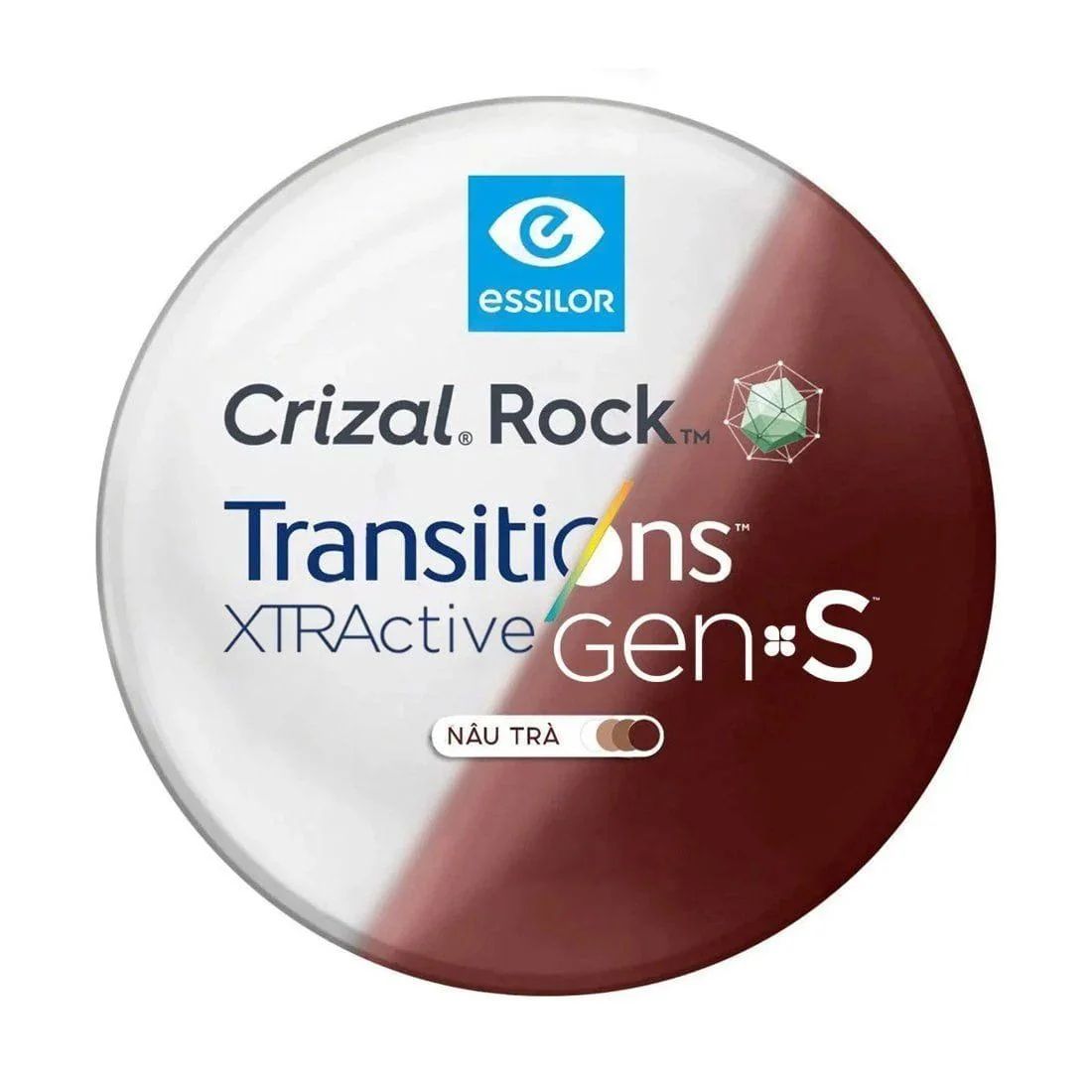 Tròng kính đơn tròng đổi màu Essilor Gen S với 8 màu thời trang váng Crizal