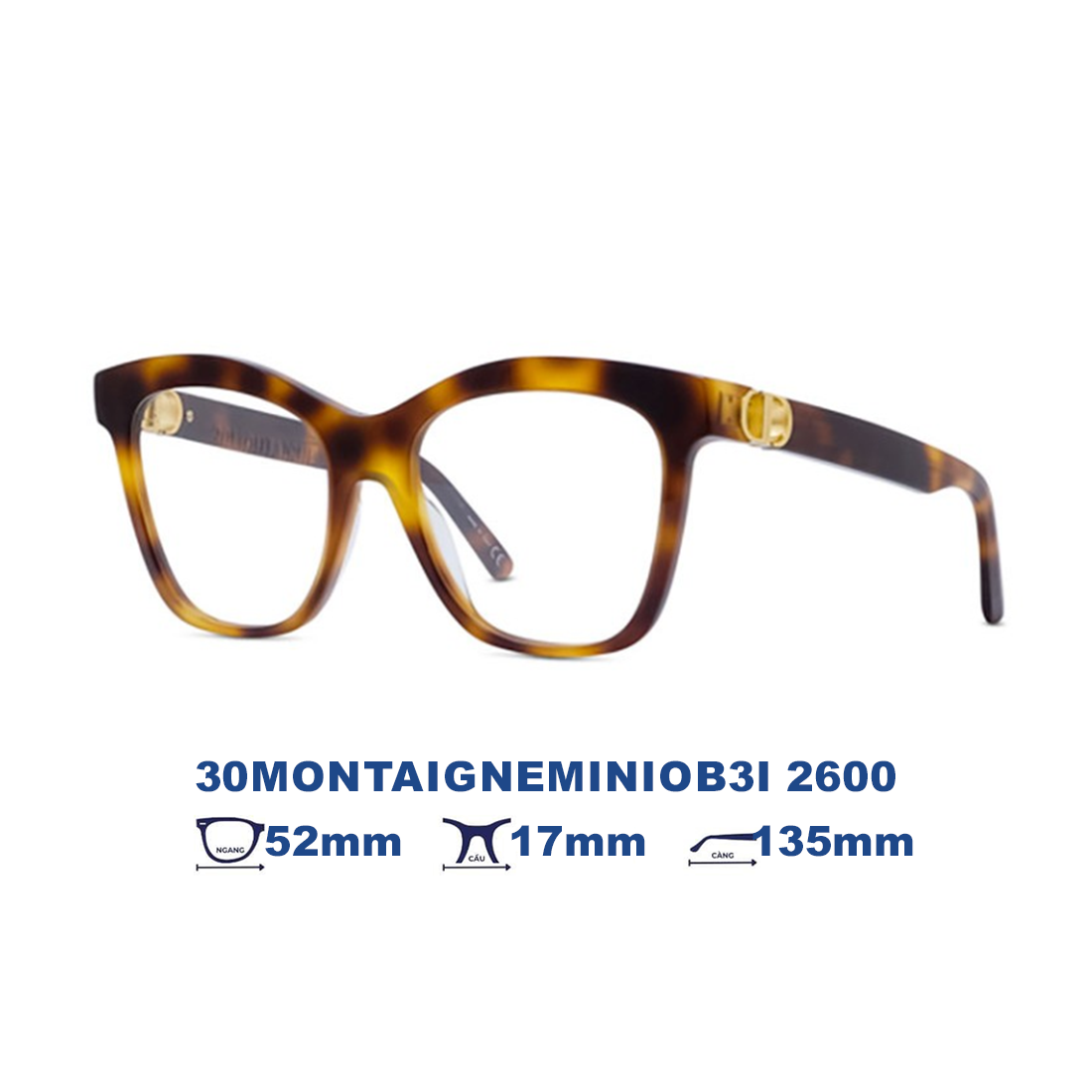 Gọng Kính DIOR 30MONTAIGNEMINIOB3I 2600