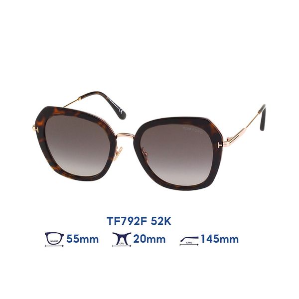 52k Kính mát Tom Ford TF792F 52K – Màu nâu đồi mồi sang trọng & cổ điển ...