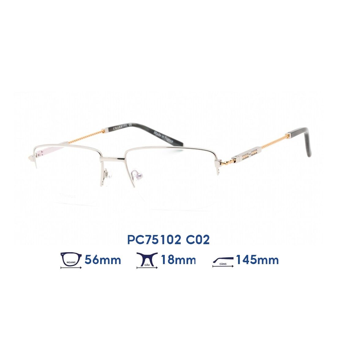  Gọng kính CHARRIOL PC75102 C02 