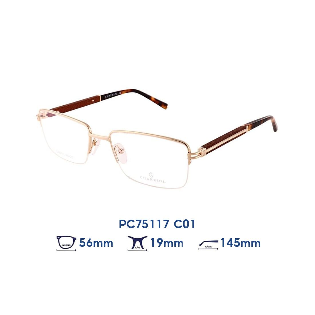 Gọng kính CHARRIOL PC75117 C01
