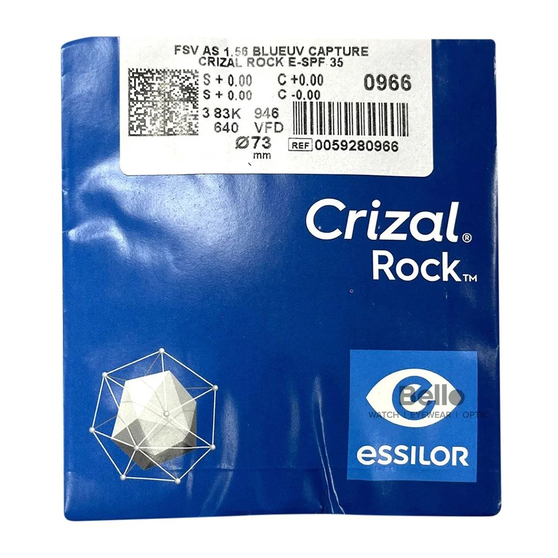 Tròng kính đơn tròng Essilor Crizal có sẵn