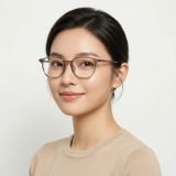 Gọng kính Parim 84049 T1 – người mẫu đeo kính