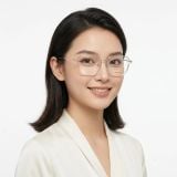 Gọng kính Parim 85075 N1W – người mẫu đeo kính