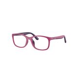 Gọng kính trẻ em Rayban Junior RY1644 3933 - Hồng cánh sen phối cao su tím – góc nghiêng 3/4