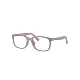 Gọng kính trẻ em Rayban Junior RY1644 7512 - Tím phối cao su hồng – góc nghiêng 3/4