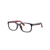 Gọng kính trẻ em Rayban Junior RY1644 7513 - Xanh dương phối cao su đỏ – góc nghiêng 3/4