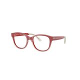 Gọng kính trẻ em Rayban Junior RY1950 7204 - Đỏ phối trong suốt tự nhiên – góc nghiêng 3/4