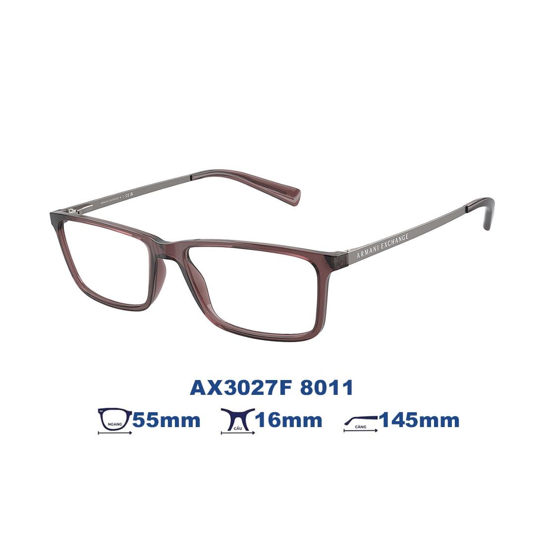  Gọng kính Armani Exchange AX3027F 8011 