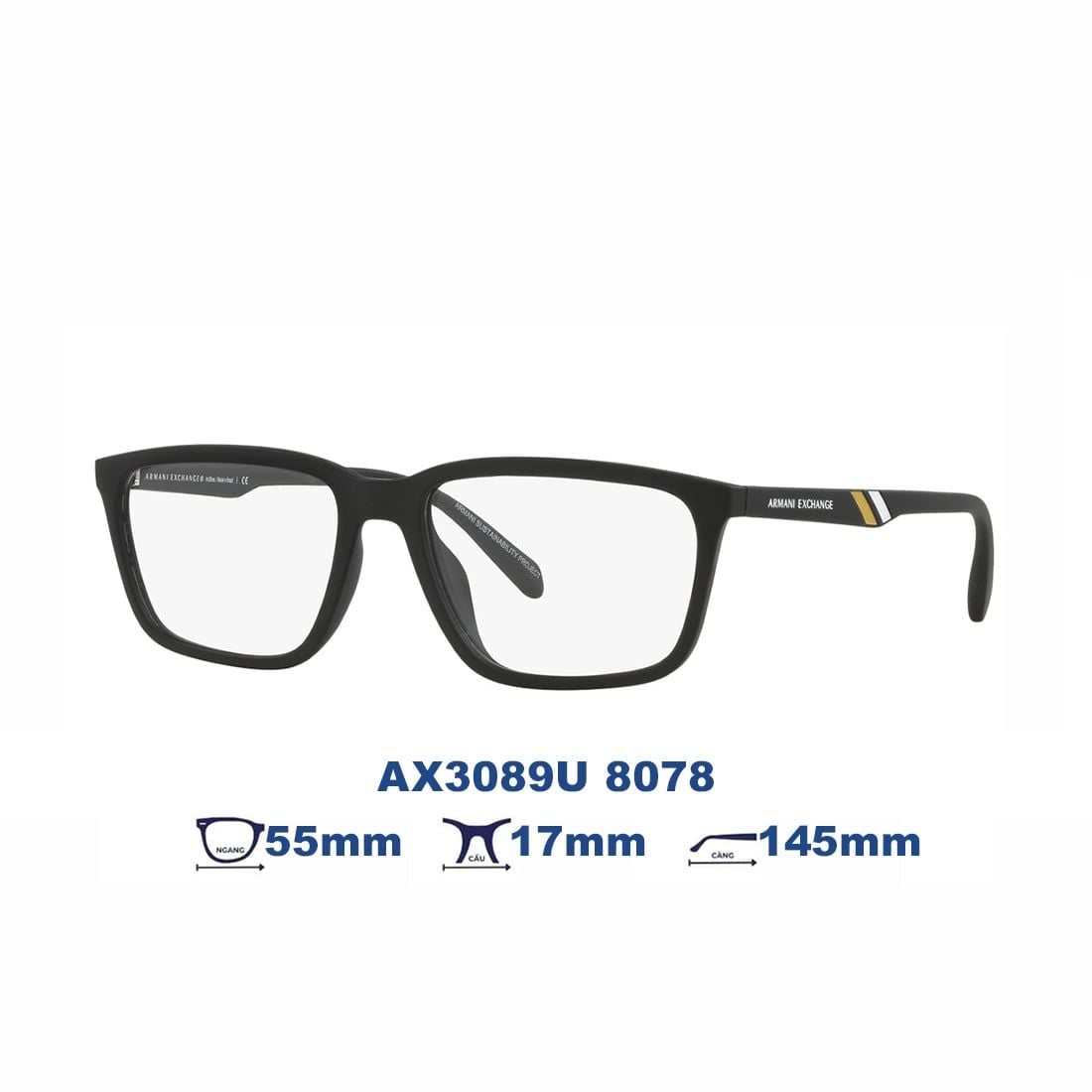  Gọng kính Armani Exchange AX3089U 8078 
