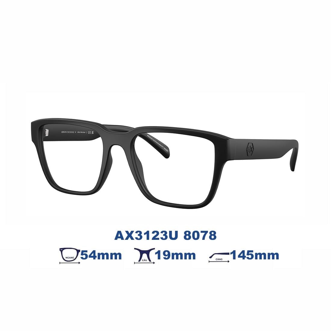  Gọng kính Armani Exchange AX3123U 8078 