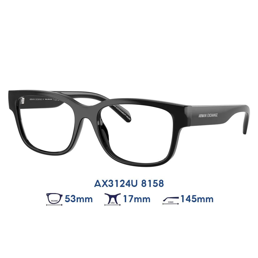 Gọng kính Armani Exchange AX3124U 8158