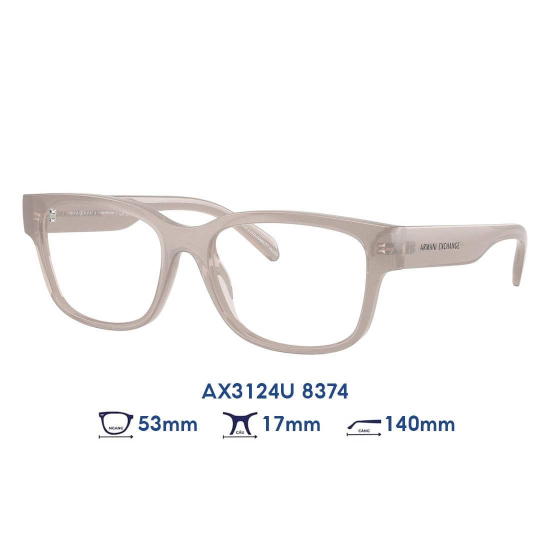 Gọng kính Armani Exchange AX3124U 8374