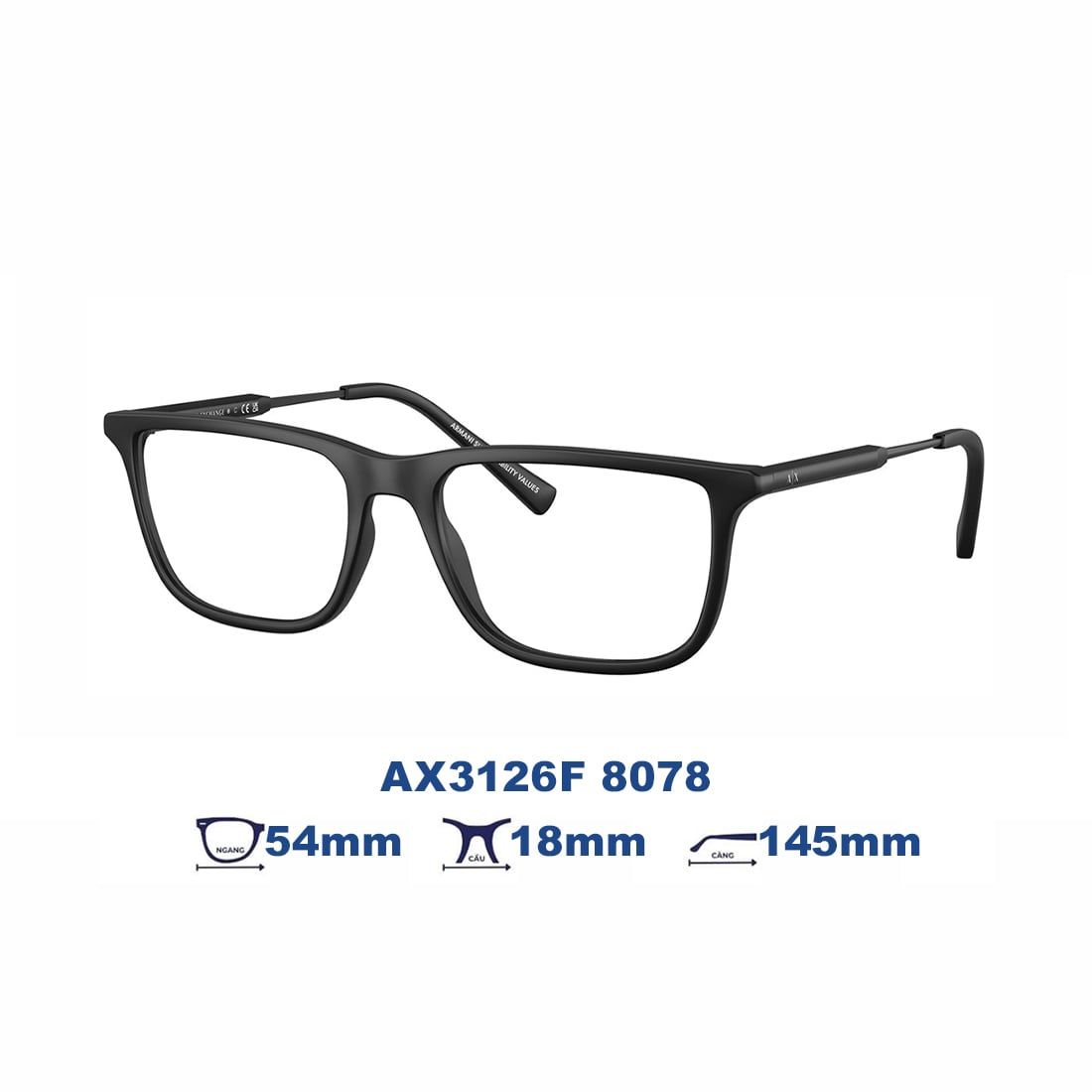  Gọng kính Armani Exchange AX3126F 8078 