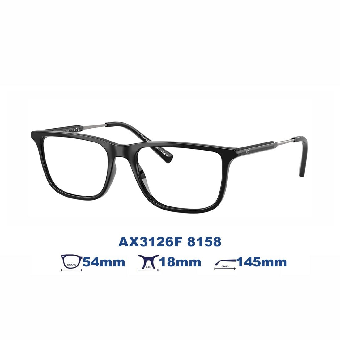  Gọng kính Armani Exchange AX3126F 8158 