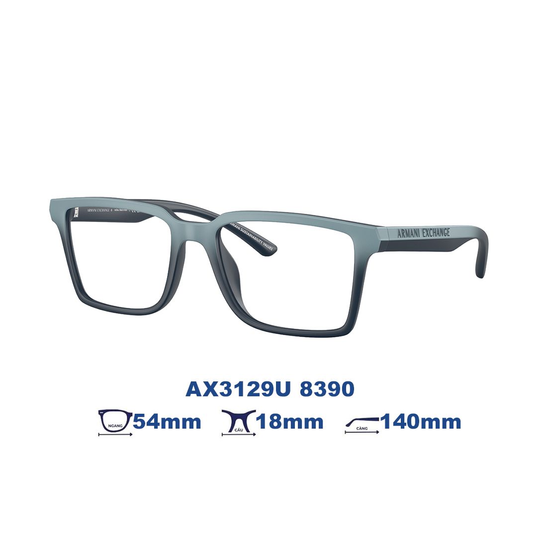  Gọng kính Armani Exchange AX3129U 8390 