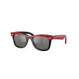 Kính mát trẻ em Rayban Junior RJ9140SF 721588 - Đỏ phối đen – góc nghiêng 3/4