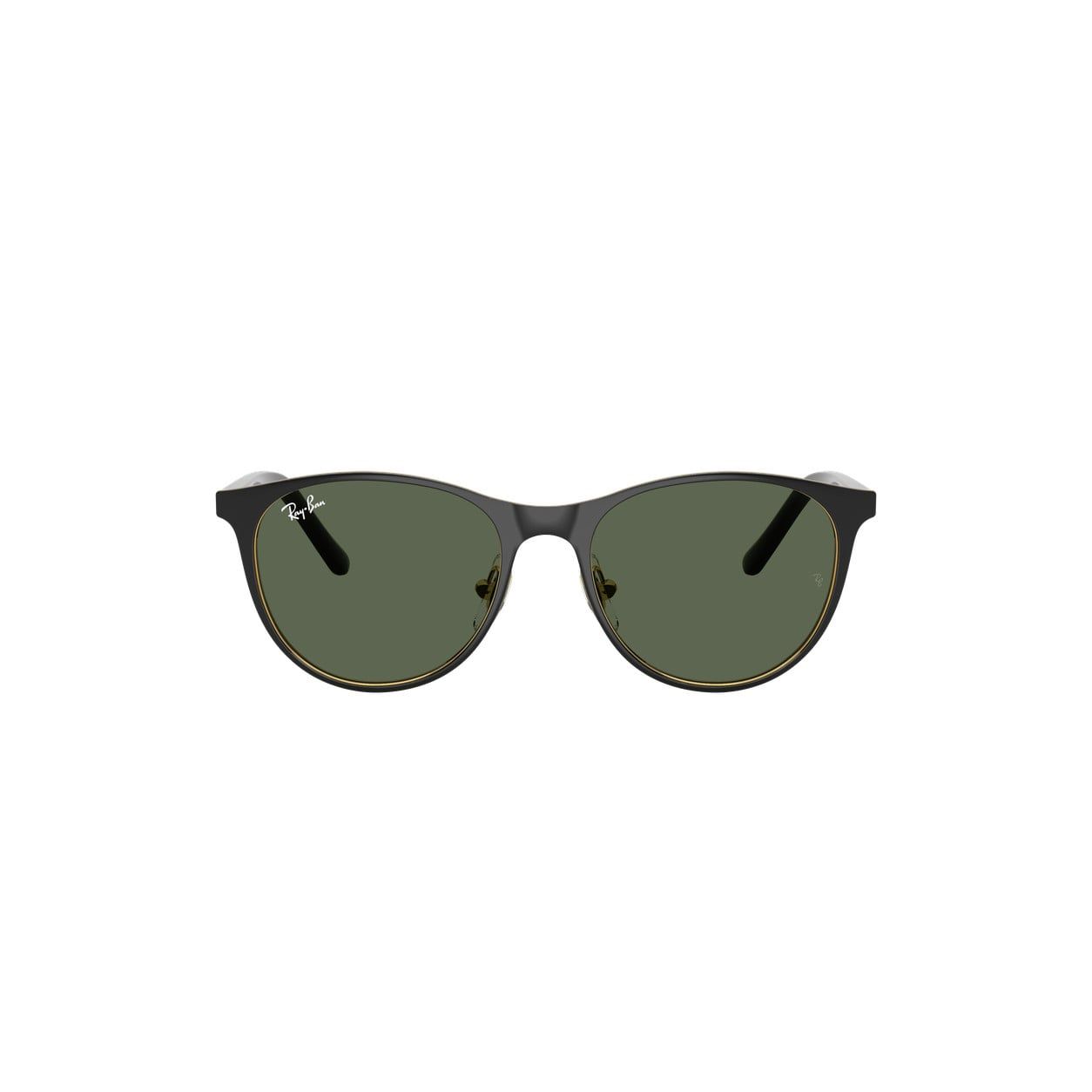 Kính mát trẻ em Rayban Junior RJ9552S 294/71 - Đen phối vàng kim – ảnh chính diện trên nền trắng