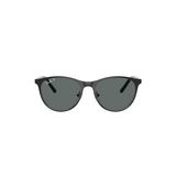 Kính mát trẻ em Rayban Junior RJ9552S 295/81 - Đen phối bạc – ảnh chính diện trên nền trắng