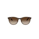 Kính mát trẻ em Rayban Junior RJ9552S 297/13 - Nâu mờ phối vàng kim – ảnh chính diện trên nền trắng