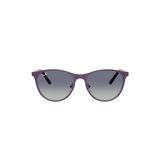 Kính mát trẻ em Rayban Junior RJ9552S 299/4L - Tím mờ phối bạc – ảnh chính diện trên nền trắng