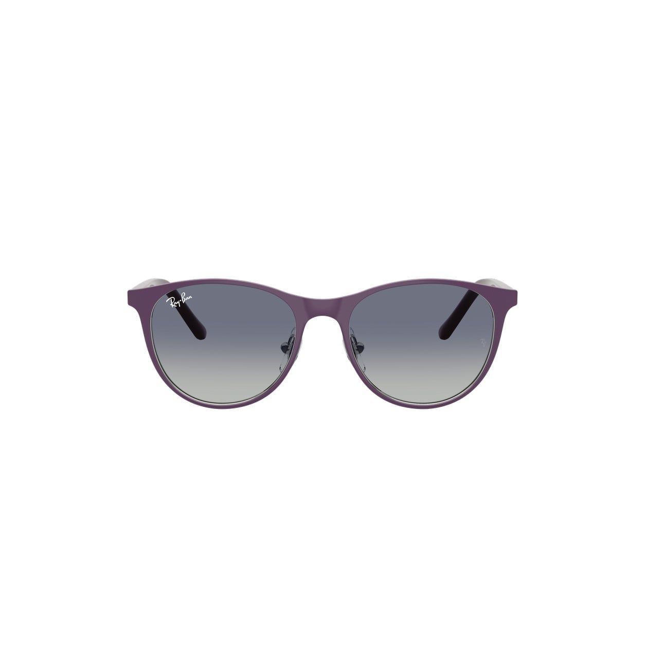 Kính mát trẻ em Rayban Junior RJ9552S 299/4L - Tím mờ phối bạc – ảnh chính diện trên nền trắng