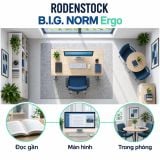 Khoảng không gian làm việc Book PC Room trên tròng kính văn phòng Rodenstock Ergo
