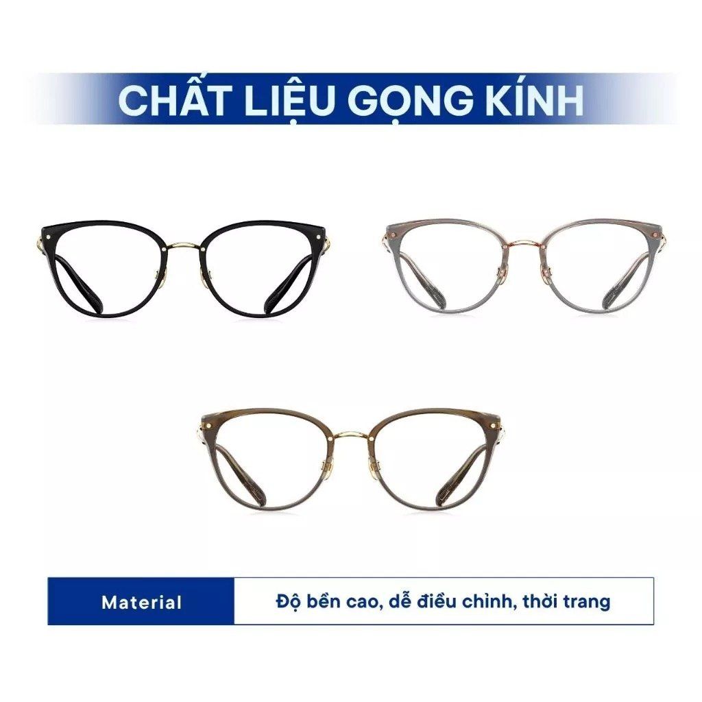  Gọng Kính Nữ BOLON BT6035 B13C Gọng Kính Cận, Gọng Kính Mắt Mèo Cao Cấp 