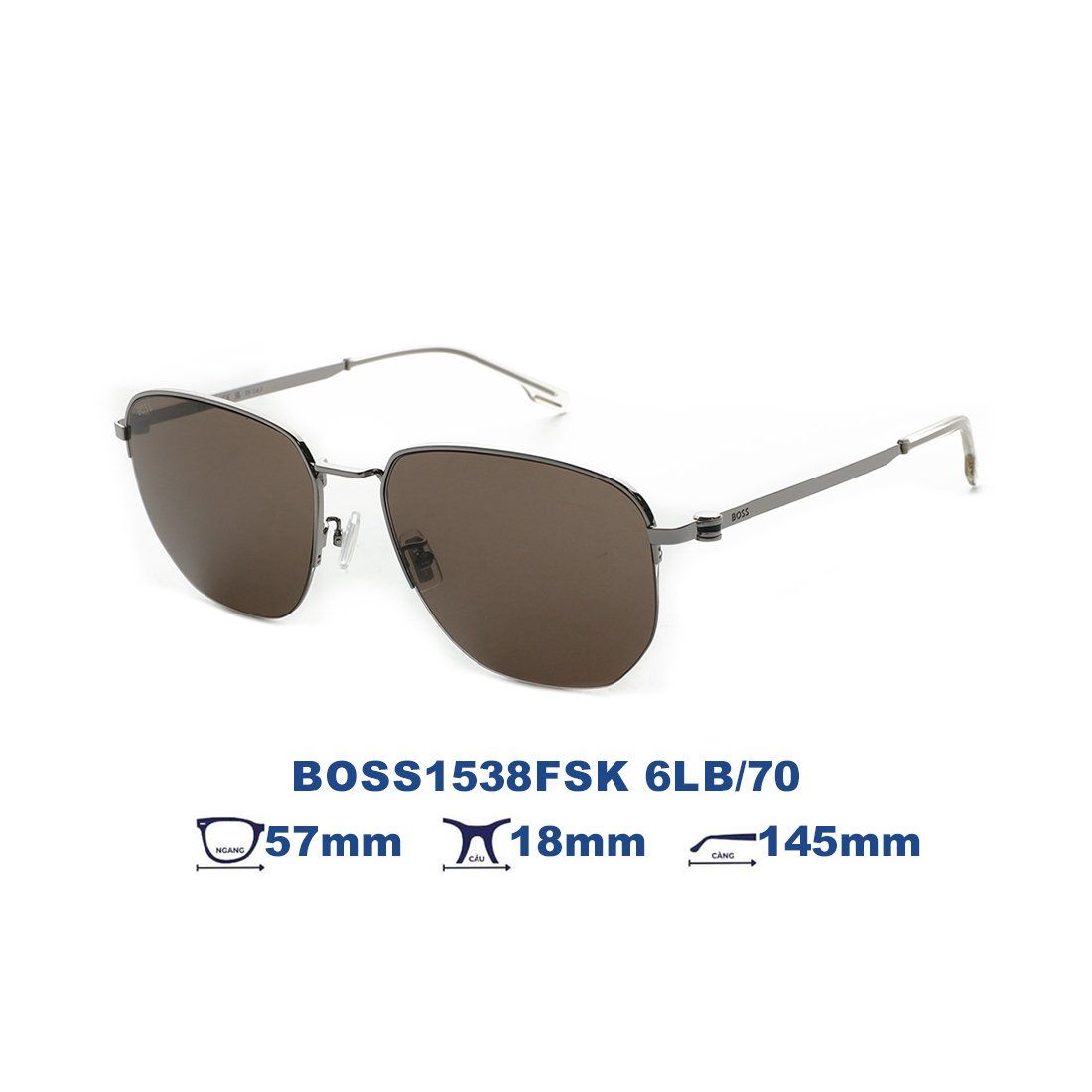  Kính mát HUGO BOSS BOSS1538FSK 6LB/70 