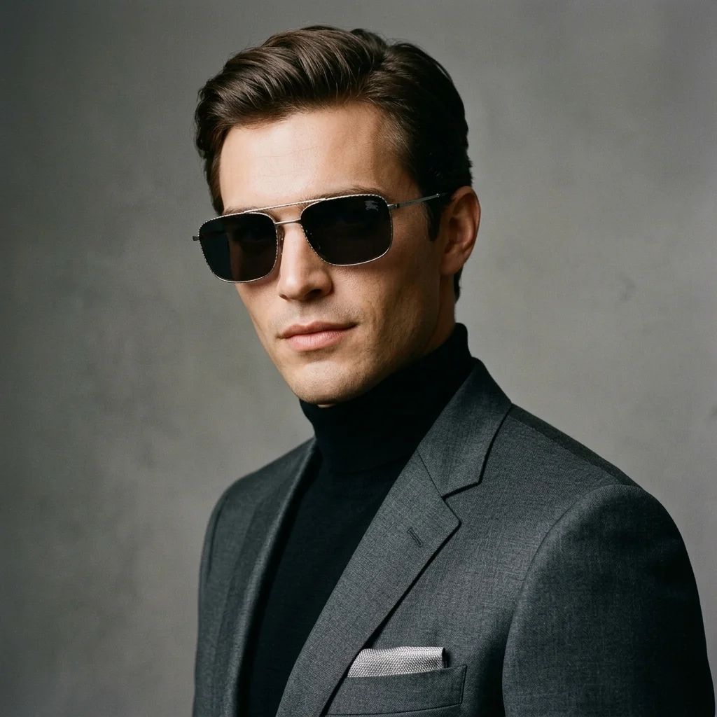 Kính mát BURBERRY BE3170 100387 – người mẫu đeo kính