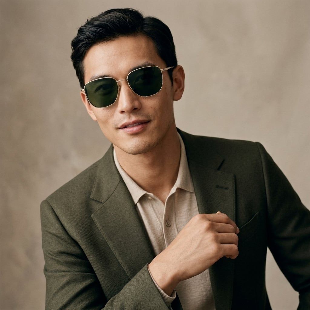 Kính mát BURBERRY BE3171 110971 – người mẫu đeo kính