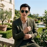 Kính mát BURBERRY BE3171 110971 – người mẫu đeo kính