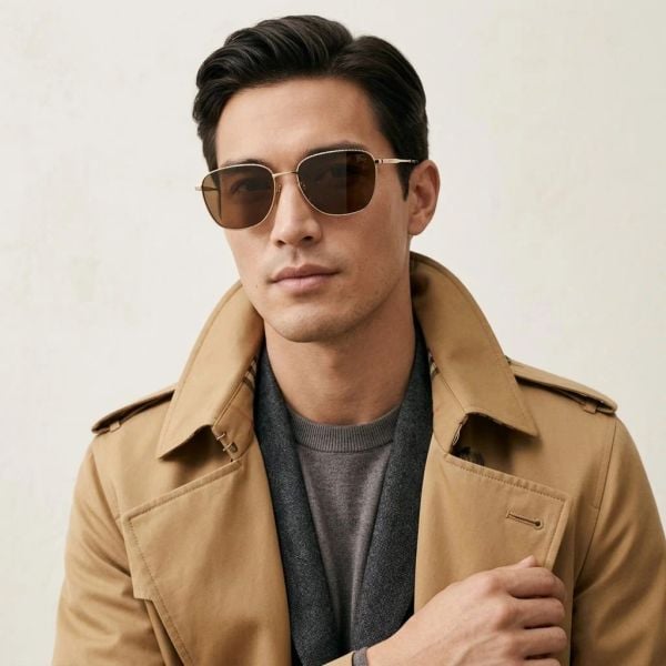 Kính mát BURBERRY BE3171 110973 – người mẫu đeo kính