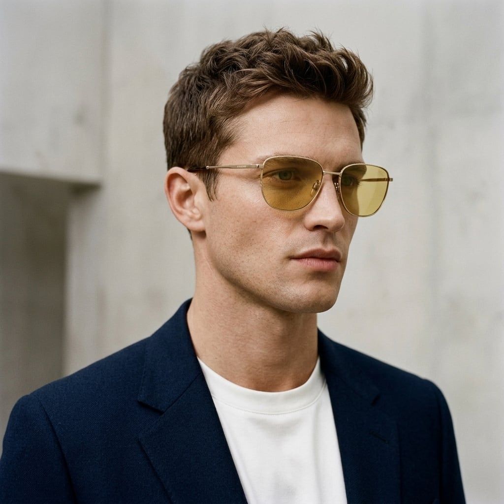 Kính mát BURBERRY BE3171 110985 – người mẫu đeo kính
