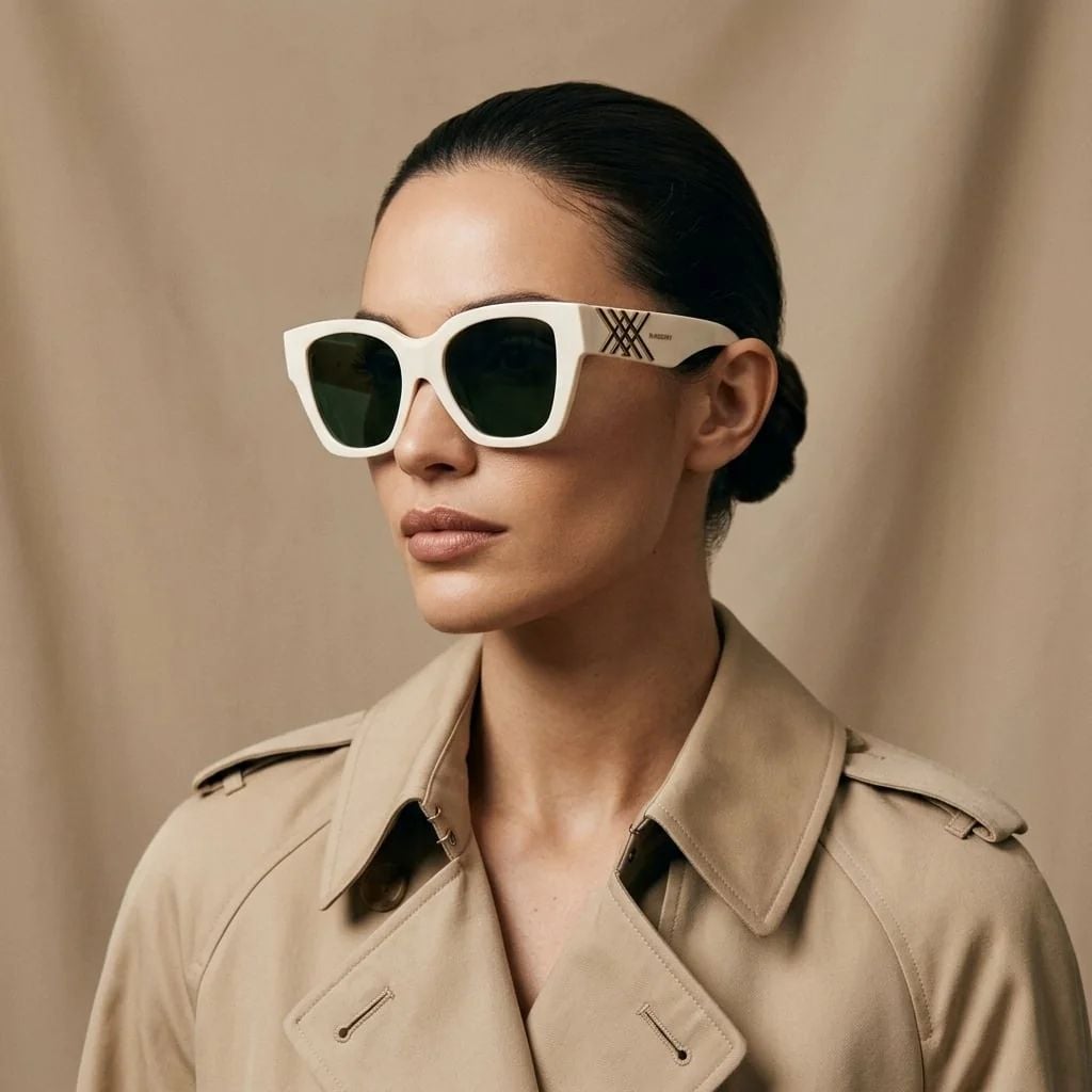 Kính mát BURBERRY BE4489U 421871 – người mẫu đeo kính