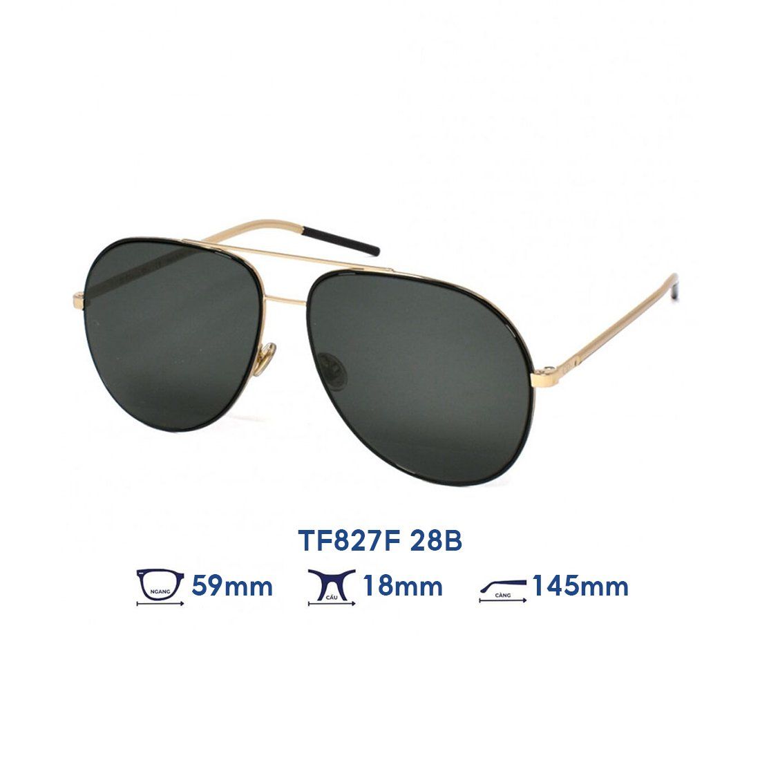  Kính mát Tom Ford TF827F 28B 