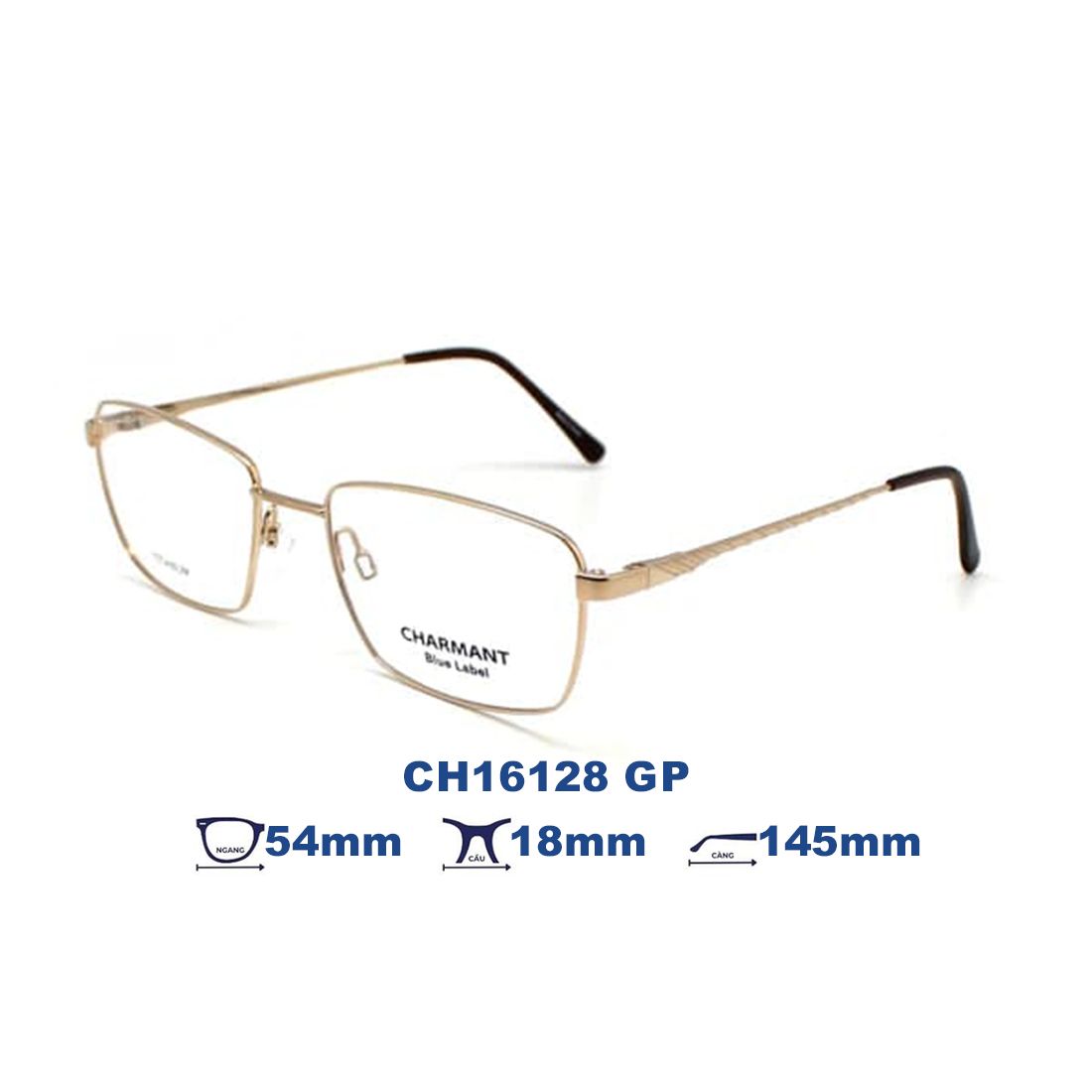  Gọng kính CHARMANT BLUE CH16128 GP 