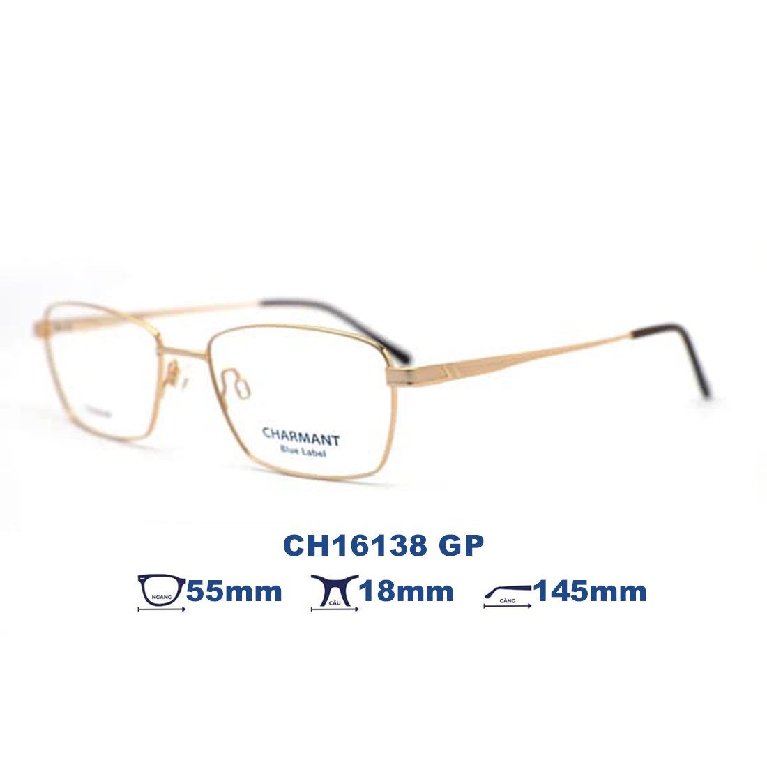 Gọng kính CHARMANT BLUE CH16138 GP