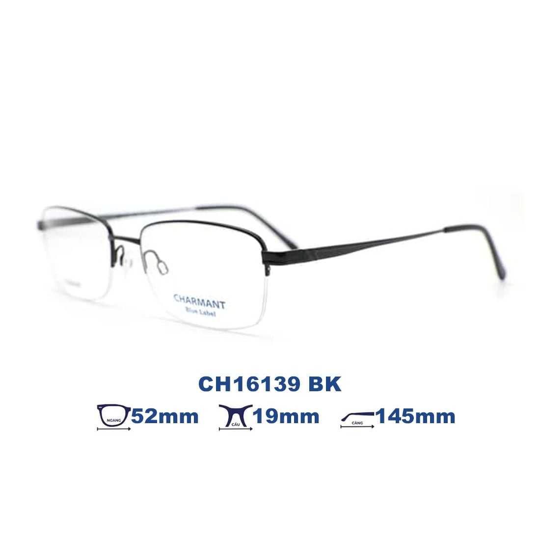 Gọng kính CHARMANT BLUE CH16139 BK