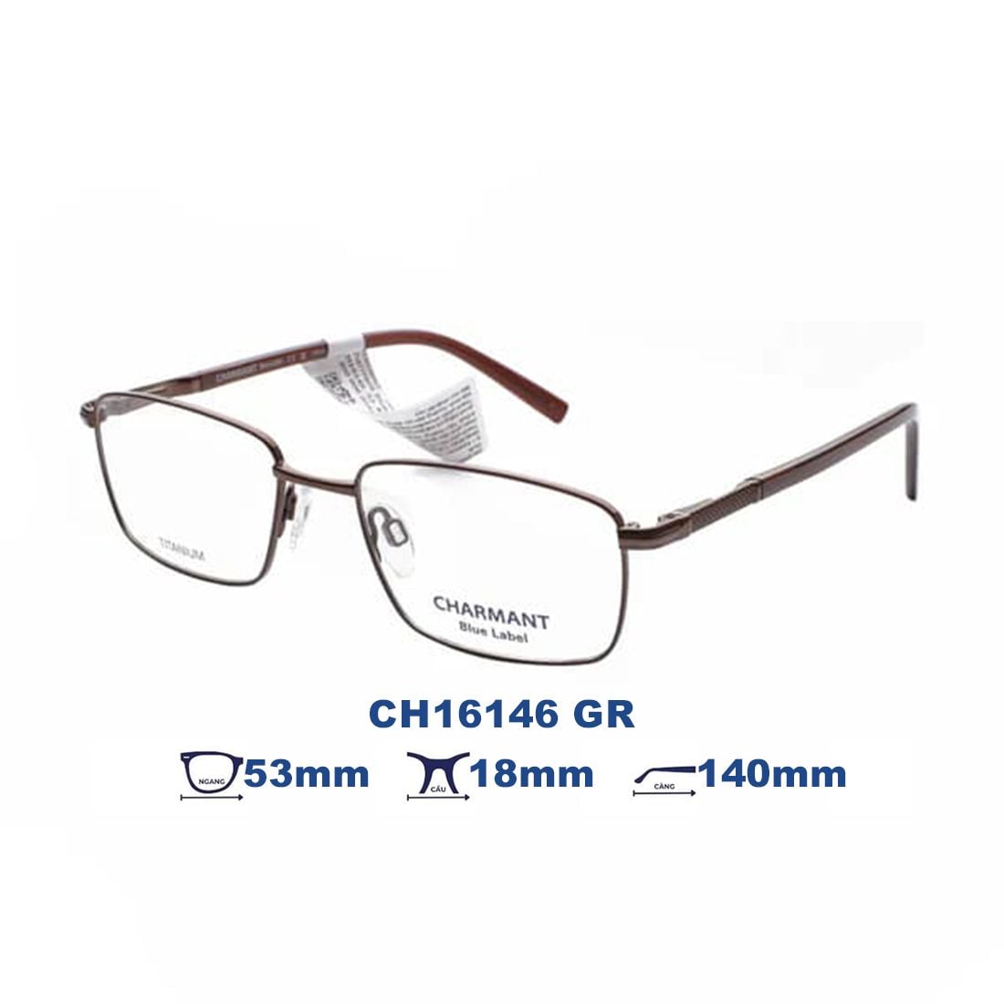 Gọng kính CHARMANT BLUE CH16146 BR