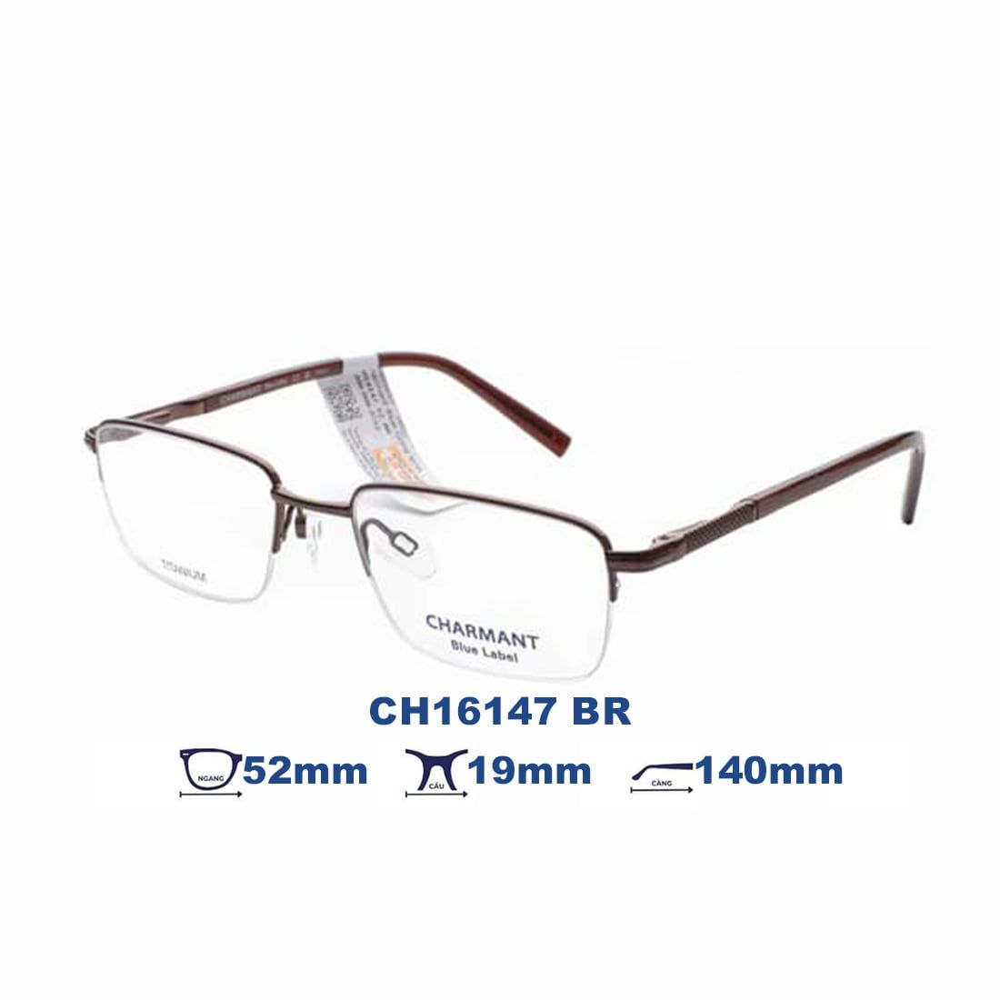 Gọng kính CHARMANT BLUE CH16147 BR