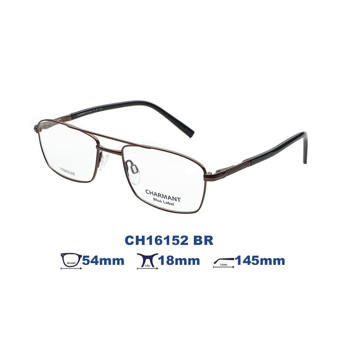  Gọng kính CHARMANT BLUE CH16152 BR 