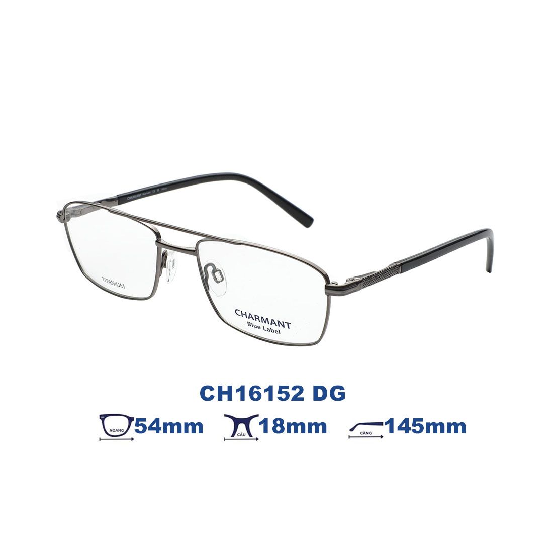  Gọng kính CHARMANT BLUE CH16152 DG 