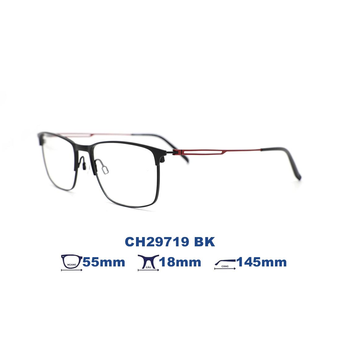  Gọng kính CHARMANT CH29719 BK 